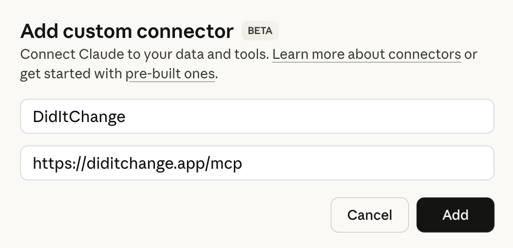 Adding MCP server in Claude Desktop settings